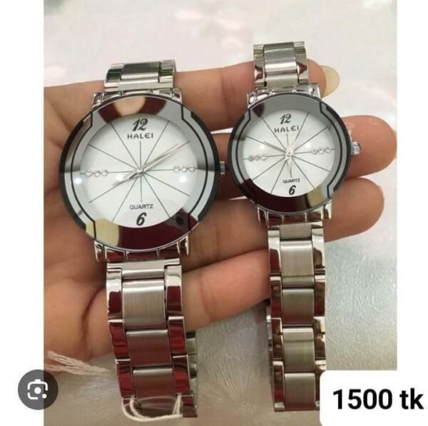 Halei couple watch white dial