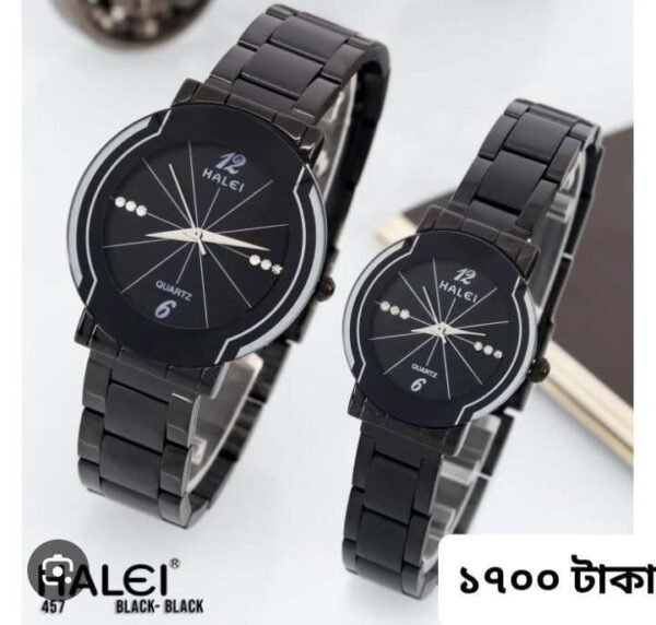 Halei couple watch full black