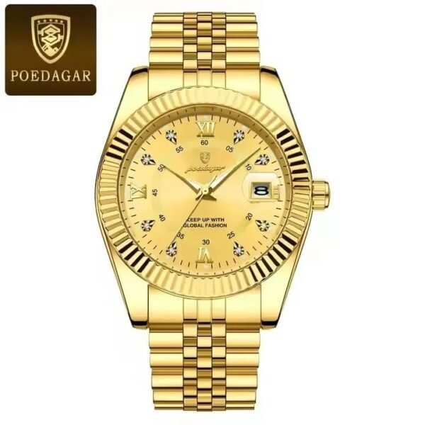 Poedagar 910 Luxury Watch - Golden