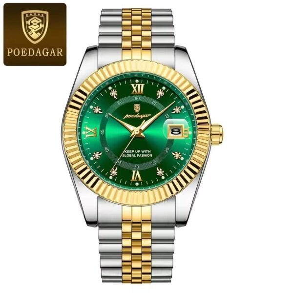 Poedagar 910 Luxury Watch - green dial