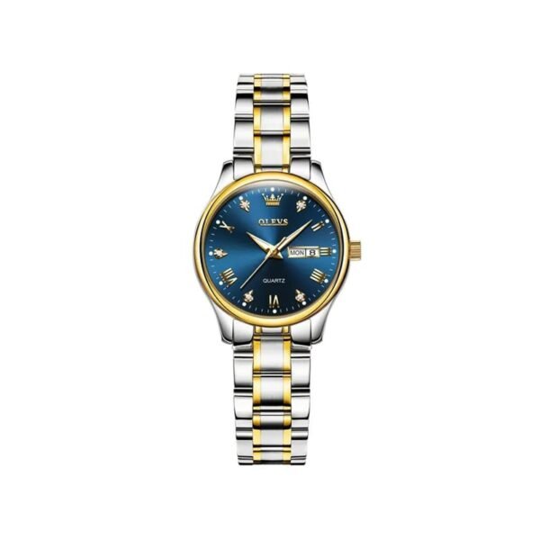 Olevs Silver Blue Women Watch